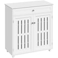 thumbnail image 1 of Yaheetech Armoire de Rangement pour Chaussures à 4 Niveaux Réglable avec 1 Tiroir pour Couloir, Blanc, 1 of 7