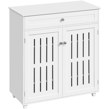 Yaheetech Armoire de Rangement pour Chaussures à 4 Niveaux Réglable avec 1 Tiroir pour Couloir, Blanc