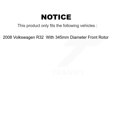 thumbnail image 2 of Transit Auto Ensemble de Roulement de Moyeu avant Arrière Rotor de Frein à Disque et Plaquette Semi-Métallique (10 Pcs) pour Voiture 2008 Volkswagen R32 avec Diamètre 345mm Côté Gauche Droit (Conducteur Passager) KBB-128000, 2 of 11