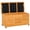 Yellow, variant on Outsunny Wooden Deck Box Outdoor Storage Container with Aerating Gap White