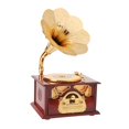 thumbnail image 5 of Phonograph Music Box Creative Vintage Wood Music Box for Birthday Christmas Gift, 5 of 5