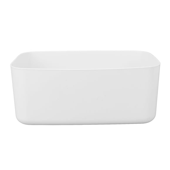 Storage Basket, Handle Design White Large Plastic Bin For Office