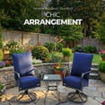 thumbnail image 4 of Four Seasons Courtyard Brookfield Ensemble de Conversation pour Patio de 3 Pcs à Assise Profonde, Bleu Marine, 4 of 5