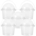 thumbnail image 2 of HLONK 5 Clear Plastic Buckets with Dome Lids 500ml, 2 of 11