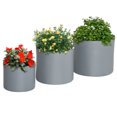 thumbnail image 1 of Outsunny Ensemble de 3 Pots de Fleurs, Pots de Fleurs avec Trous de Drainage, 1 of 9