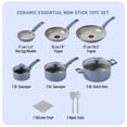 thumbnail image 2 of T-fal Ceramic Essential, 12 Piece Cookware Set, Blue, 2 of 14
