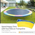 thumbnail image 2 of Soozier – Coussin de sécurité de remplacement pour trampoline de 14 pi, housse de protection pour ressorts, résistant à l'eau, aux UV et aux déchirures, sans trous pour poteaux, multicolore, 2 of 9