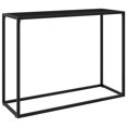 thumbnail image 1 of vidaXL Table Console Noire 100x35x75 cm Verre Trempé, 1 of 4