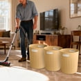 thumbnail image 3 of Large Capacity Modern Can For Home Kitchen Living Room And Bathroom Sleek Open Design Easy Disposal 3PCS, 3 of 5