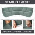 thumbnail image 3 of CHOK 2024 5 Seat Corner Sofa Cover Sectional Recliner Corner Sofa Protector for Livingroom Deep Blue, 3 of 10