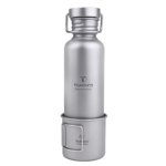 Amdohai 300ml titanium cup with 750ml titanium water bottle