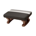 thumbnail image 3 of Siruishop Foot Rest with Wooden Legs Rectangle Step Stool for Dining Bed Shoe Changing Black, 3 of 8