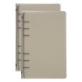 thumbnail image 1 of Uxcell A6 Binder Cover, 2 Pcs PP 6 Ring Loose Leaf Binder Protector Round Ring Binder, Brown, 1 of 1