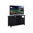 thumbnail image 3 of SIMPLIHOME Amherst SOLID WOOD Universal TV Media Stand, 54 inch Wide , Transitional, Living Room Entertainment Center, Storage Cabinet and Shelves, for Flat Screen TVs up to 60 inches in Black, 3 of 6