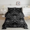 thumbnail image 2 of Erosebridal Bohemian Skull Bedding Twin Comforter Set,Exotic Style Down Comforter,Gothic Halloween Bedding Sets Twin with Comforter,Ultra Soft Hippie Room Decorative,Reversible,2-Piece, 2 of 8