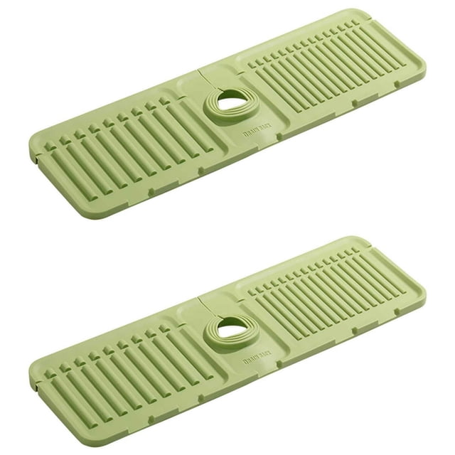 2pcs Faucet Water Flowing Pad Drying Cushion Pad Sink Guard Pad For Kitchen And Bathroom