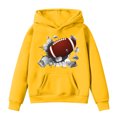 thumbnail image 1 of Kcodviy Chandail à Capuchon pour Tout-Petits Enfants Fans de Football Chandail Ado Joueur Sports Filles Veste à Capuche Rétro Enfants Garçons Filles Chandail à Fermeture Éclair Rugby Chandail à Capuchon Chandail, 1 of 6