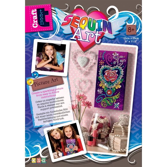 Kit d'Art et d'Artisanat à Paillettes Rose Scintillante pour Adolescents