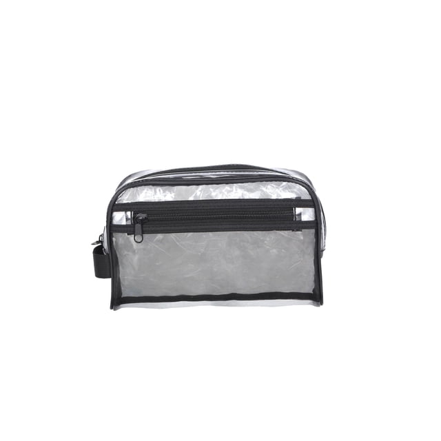 Conair Basics Men’s Organizer Pouch, Clear PVC/Black, 1 Pc