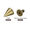 thumbnail image 3 of Unique Bargains 20 Sets Cone Spikes Studs 7x10mm Studs and Spike Screw Back Rivet Bronze Tone, 3 of 4