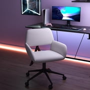 Homy Casa Ergonomic Gaming Chair - Adjustable Swivel Office Desk Chair with Armrests, Perfect for Gaming Room, Beige Fabric