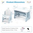 thumbnail image 3 of Gymax Ensemble Table et Chaise pour Enfants Hauteur Réglable Table à Dessin pour Tout-Petits avec Support de Livre, 3 of 10
