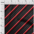 thumbnail image 1 of oneOone Popeline de Coton Tissu Noir Rayures Matière de Robe Tissu Imprimé Tissu au Mètre 56 Pouces de Large-N8A, 1 of 4