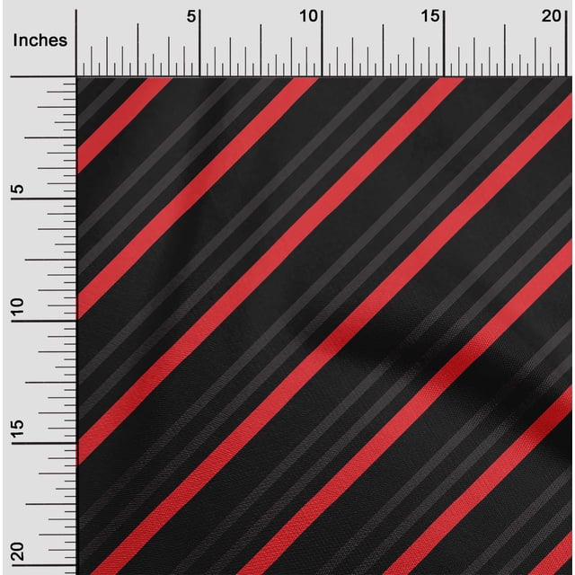 oneOone Popeline de Coton Tissu Noir Rayures Matière de Robe Tissu Imprimé Tissu au Mètre 56 Pouces de Large-N8A