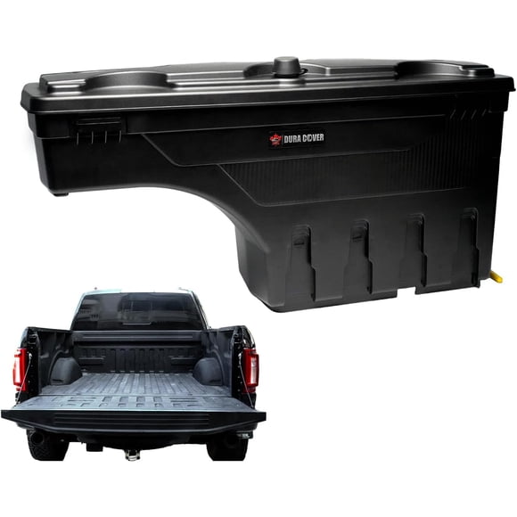 Dura Cover 2017-2026 Ford F250 F350 F450 Super Duty | Driver Side | Truck Bed Storage Tool Box | Swingable and Lockable Truck Bed Tool Organizer Keyless Security | Drilling Required