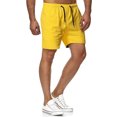 thumbnail image 2 of cllios Mens Shorts Solid Elastic Waist Mid Waist Loose Pockets Drawstring Short Pants, 2 of 4