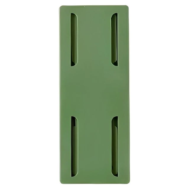 Ruiboury ABS Power Socket Holder Replacement Solid Color Punch-free Self-adhesive Office Living Room Bedroom Fixer Rack Sticker Green