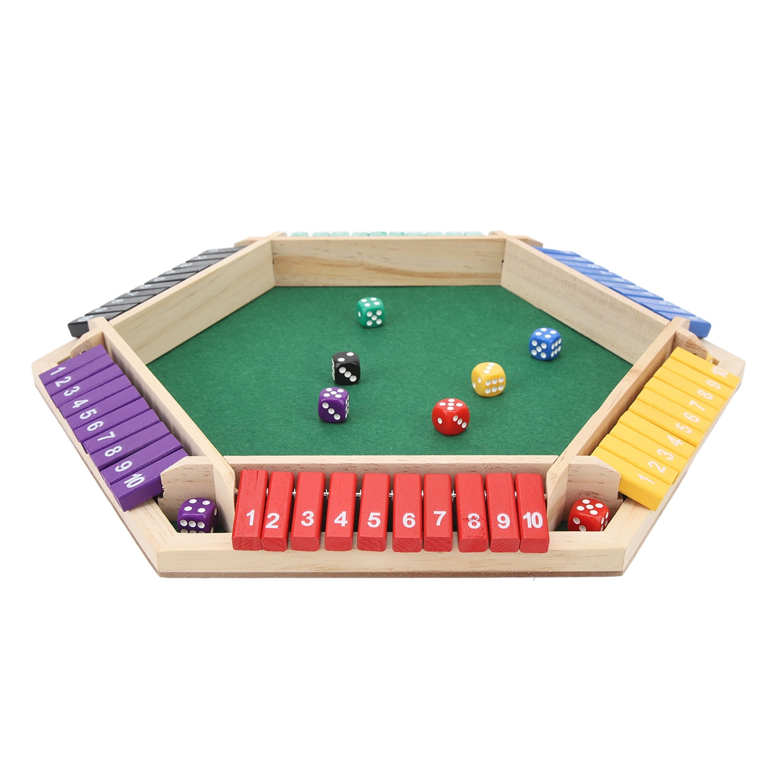Shut The Box Dice Game, 6 Player Interactive Pub Board Game Educational Shut The Box Math Game With 12 Dice For Party For Kids