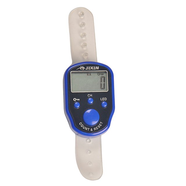 mmirethe ABS LED Recitation Counter Finger Ring Sensitive Counting Technology Exquisite And Compact Timer Dark blue