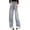 Blue, variant on Girls Jeans Printed Long Pants Loose Straight Wide Leg for Casual Outerwear,Wide Leg Pants