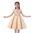 thumbnail image 2 of hoksml Robes d'Été, Robes pour Filles, Robe à Paillettes pour Enfants Jupe à Manches Volantées Robe Fille Festival Fête Robe Princesse Liquidation, 2 of 9