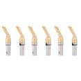 thumbnail image 2 of Speaker Wire Connector  Banana Connector  Banana Plug Connector  Banana Plug Spade  Banana Adapter Spade 6 Pcs Gold Plated 4mm Banana U Fork Y Spade Plug Speaker Wire Connector, 2 of 8
