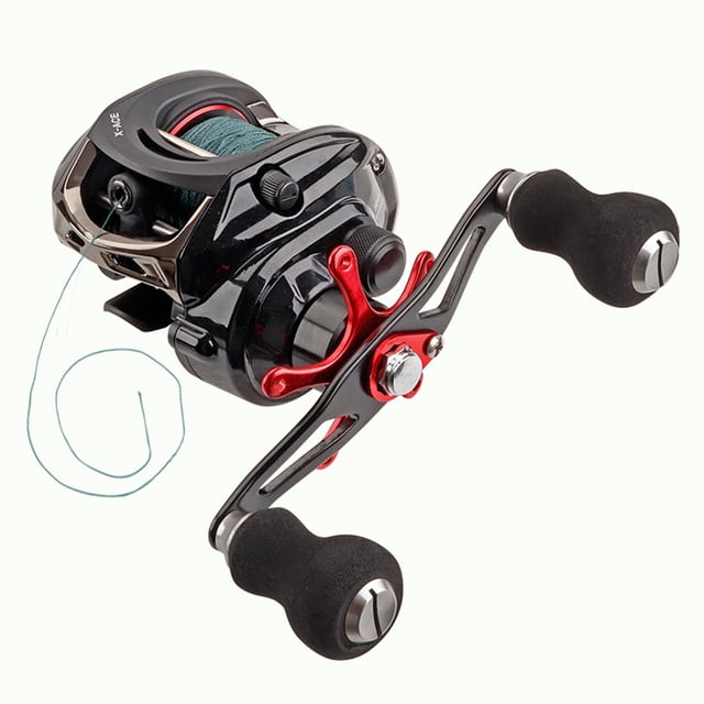 Fishing Reel 8Kg Max Drag Have PE 4 Strands Line 14+1BBs Left Right Hand Lure Bait Casting Fishing Baitcasting Reel ,Rigid Aluminum Skeletal Frame