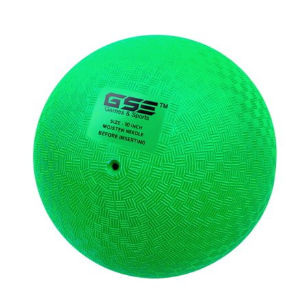 Gse Games & Sports Expert 10-Inch Green Inflatable Playground Ball Kickball Bouncy Dodge Ball Handball For Kids/Adults Perfect For Recess Ball Games Gym Yoga Schools Sports Activities