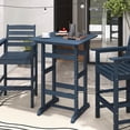 thumbnail image 4 of Costway Outdoor Bar Table All Weather HDPE Patio Table with Wood Grains Bistro Table Navy, 4 of 10