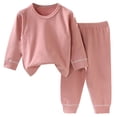 thumbnail image 1 of REDARER Girls Outfit Set Long Sleeve Top and Bottom Seamless Comfortable for Homewear Everyday Use Spring Autumn,Size:3-4 Years, 1 of 3