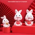 thumbnail image 3 of relayinert Zodiac Big Ear Rabbit Car Ornament Creative Cute Shaking Head Car Ornament, 3 of 8
