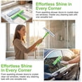 thumbnail image 4 of 2026 New Scratch-Free & Streak-Free Squeegee 5-Piece Set for Glass Cleaning, Recyclable Silicone Window Squeegee Kit, 3 in 1 Glass Cleaning Tool with Rotatable Rubber & Microfiber Scrubber (Blue*2), 4 of 7