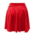 thumbnail image 4 of Jupe Basique Polyvalente pour Femme Grande Taille Extensible Taille Haute Décontractée Évasée Trapèze Mini Patineuse avec Short, 4 of 5