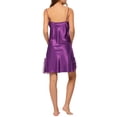 thumbnail image 3 of INSPIRE CHIC Nuisette en Satin à Dentelle pour Femme, Col en V, Robe de Détente, Camisole, Chemises de Nuit, P Violet Foncé, 3 of 6
