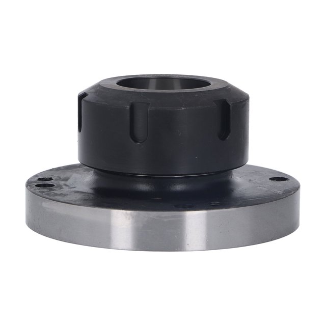 Collet Chuck, 125mm Diameter Sturdy 7 Hole Collet Holder Tool ER50 for Milling Machine. Made of durable carbon steel with a blackened finish, this chuck features a 7-hole design for secure locking and enhanced accuracy. Suitable for CNC milling machine tools, it offers a high precision of 0.005 and measures approximately 125mm (4.9 inches) in diameter.