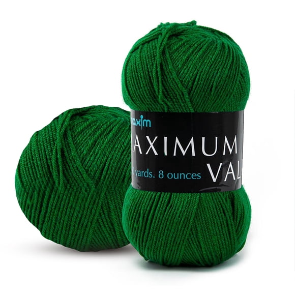 Mary Maxim Valeur Maximale Fil Acrylique Vert pour Crochet, Tricot 474 Yds, Vert