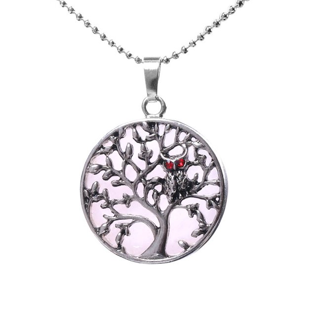 Colliers & Pendentifs Arbre de Vie Creux Argent Ancien Rond Femmes Hommes