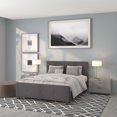 thumbnail image 4 of Tribeca Queen Size Tufted Upholstered Platform Bed in Dark Gray Fabric, 4 of 6