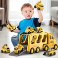 thumbnail image 1 of XZNGL Simulation Car Model Lights And Music Transport Vehicle Engineering Vehicle Container Car Holiday Gift For Boys & Girl Educational Play Toys For Kids, 1 of 9
