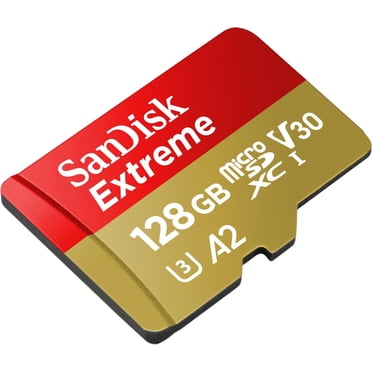 Carte SanDisk ExtremeMD microSDXCMC UHS-I de 128 Go et de classe de performance A2 – SDSQXA1-128G-CW6MA